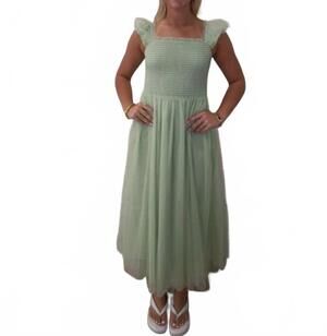 NEW IN-LOOM dreamy mesh tulle maxi dress in mint